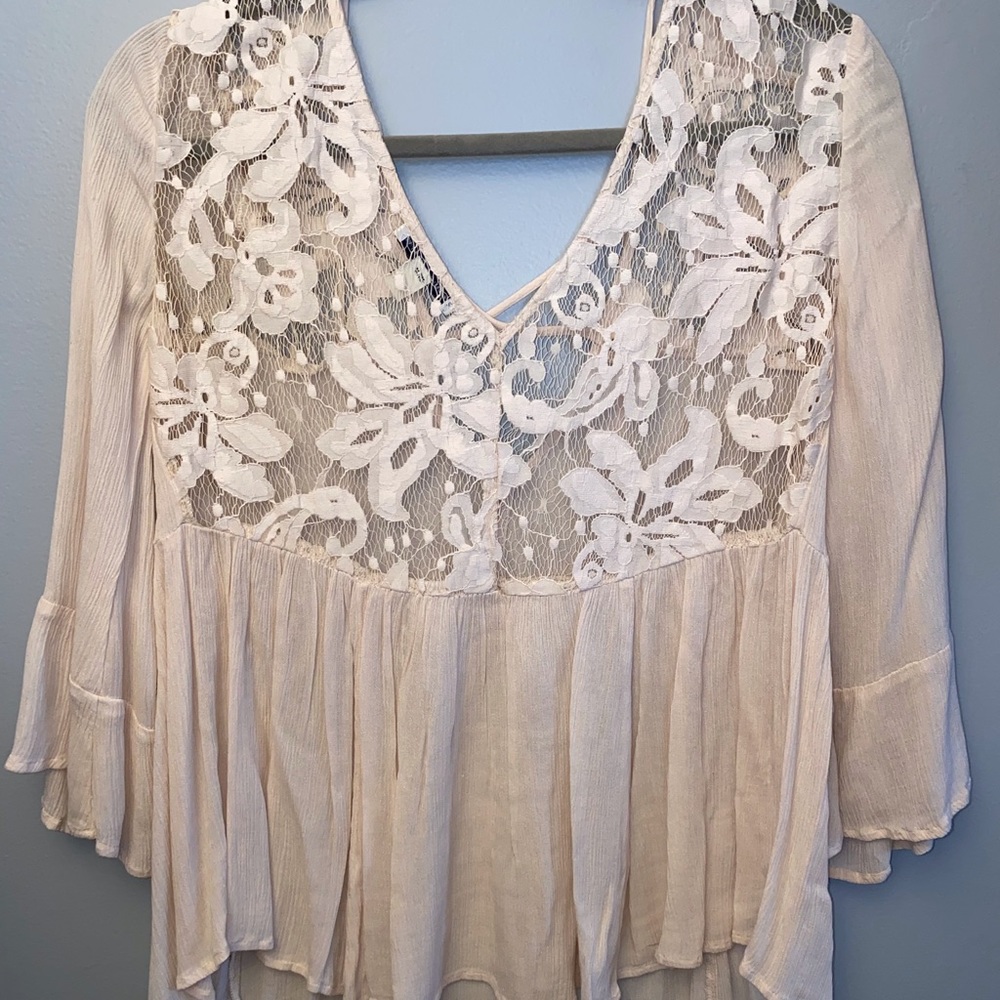 Lace Tie-Back Blouse - American Eagle